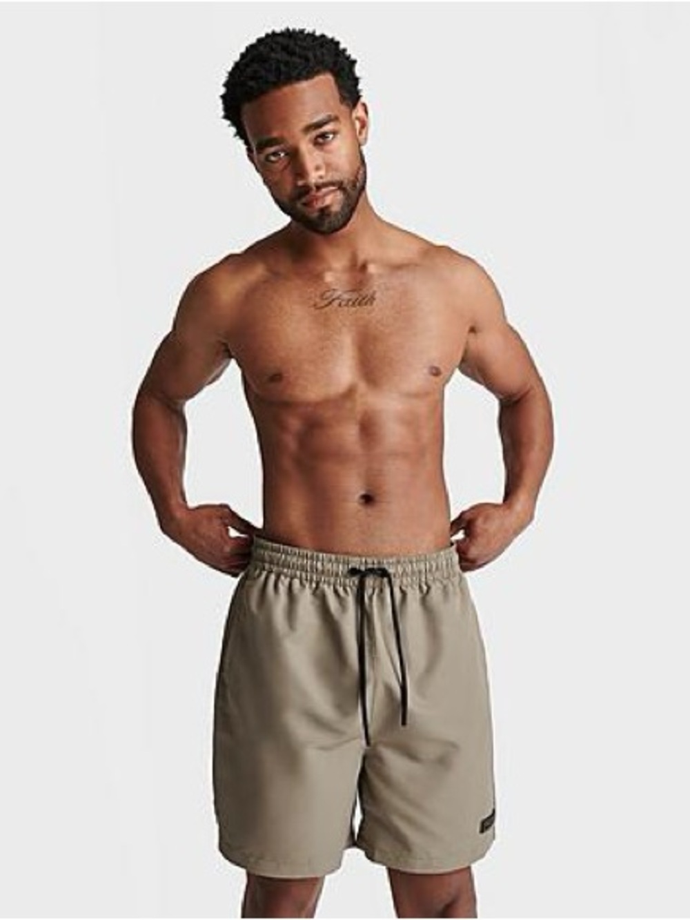 Supply and Demand Men's Palm Swim Shorts In Dark Tan